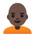 person, dark skin tone, bald